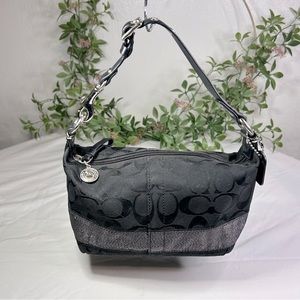 Coach | small black bag with belt straps